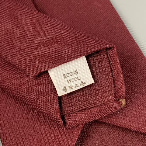 YOHJI YAMAMOTO Burgundy Brown Wool Tie