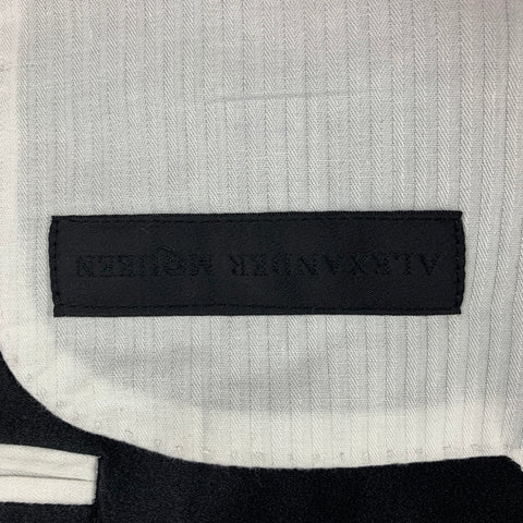 ALEXANDER MCQUEEN Size 40 Black Mixed Fabrics Cotton Sport Coat