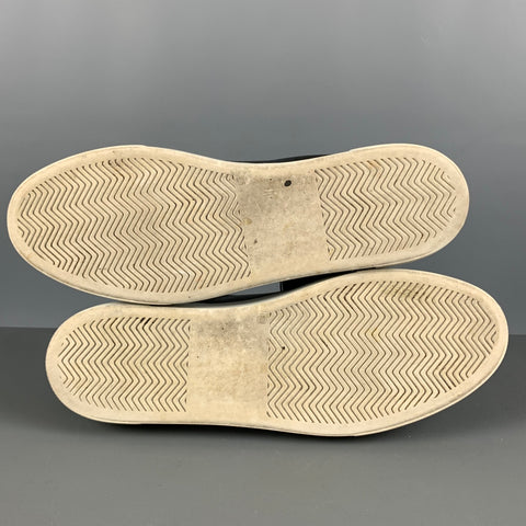 PROYECTOS COMUNES Talla 11 Tenis bajos de cuero cosidos en negro