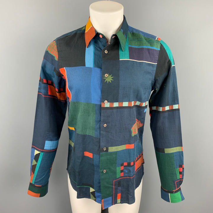PS by PAUL SMITH Size M Multi-Color Print Cotton Button Up Long Sleeve Shirt