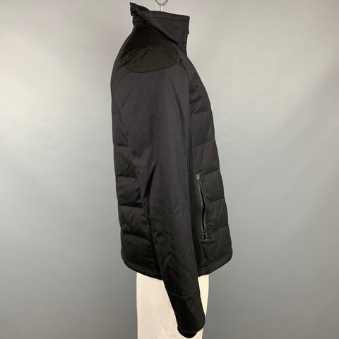 CANADA GOOSE Size XL Black Wool Zip Up High Collar Jacket
