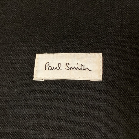 PAUL SMITH Size L Black Linen / Wool Notch Lapel Sport Coat