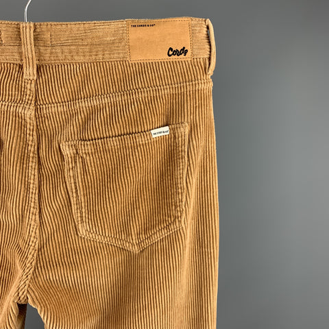 THE CORDS & CO Size 29 Tan Cotton Zip Fly Casual Pants