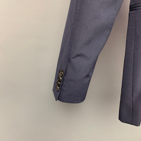 PS by PAUL SMITH Size 38 Regular Navy Dots Wool Notch Lapel Suit
