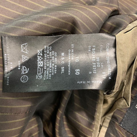 EMPORIO ARMANI Size 40 Grey Charcoal Checkered Angora Sport Coat