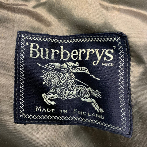 BURBERRYS  Size 40 Grey Black Nailhead Wool Notch Lapel Coat