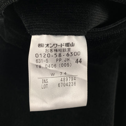 JOSEPH Size 28 Black Corduroy Flat Front Casual Pants