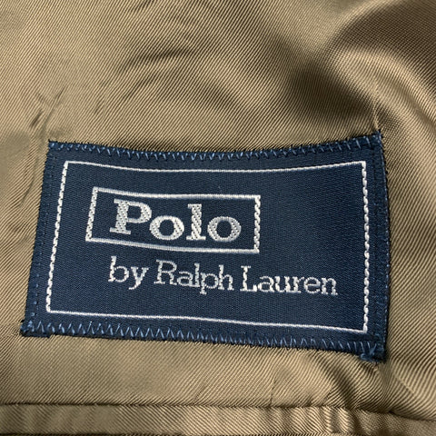 POLO by RALPH LAUREN Size 40 Brown Cream Nailhead Single breasted Suit