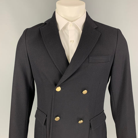 BAND OF OUTSIDERS Size 38 Navy Wool Notch Lapel Sport Coat