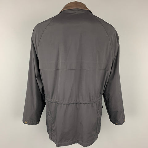 LORO PIANA Horsey Size M Black & Brown Nylon Jacket
