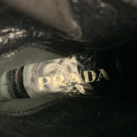 Botas de moto sin cordones de cuero negro PRADA talla 7