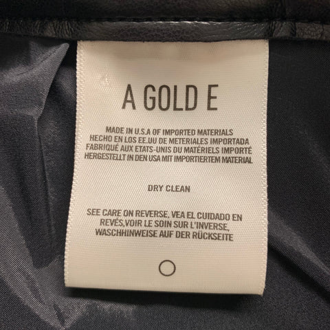 AGOLDE Size 28 Black Solid Leather Jean Cut Casual Pants