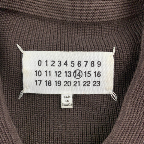 MAISON MARGIELA Size XXL Brown & Khaki Knitted Cotton Epaulettes Sweater