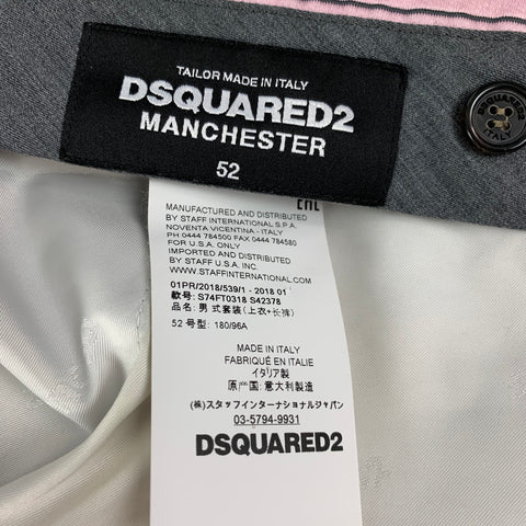 DSQUARED2 MANCHESTER Size 42 Khaki Cotton Notch Lapel Suit