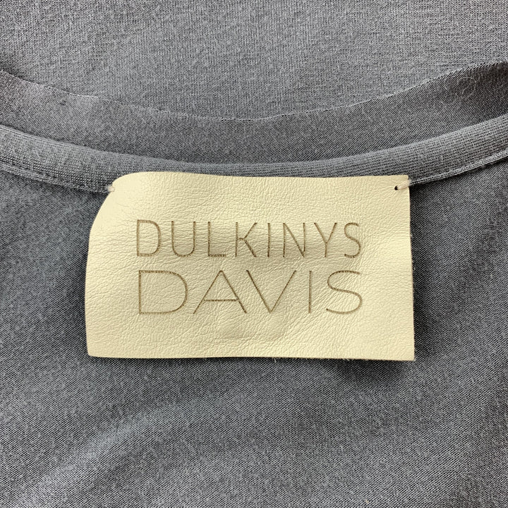 DULKINYS DAVIS Size M Grey Heather Color Block Jersey Scoop Neck Pullover