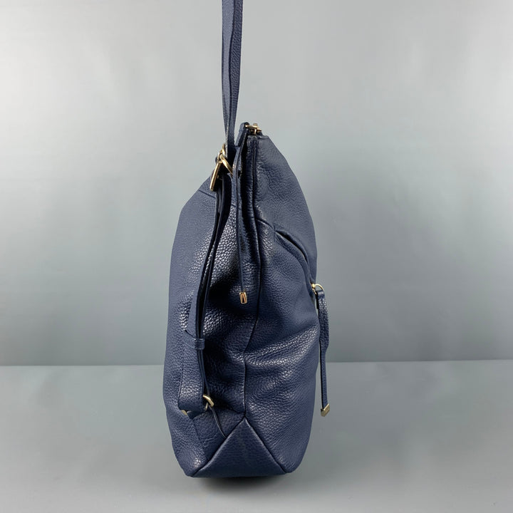 FURLA Navy Pebble Grain Leather Shoulder Bag Handbag