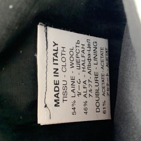 GIVENCHY Size 42 Charcoal & Black Heather Wool / Alpaca Peak Lapel Sport Coat