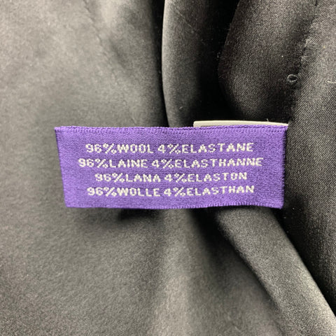 RALPH LAUREN Size 2 Black Wool Hidden Button Jacket