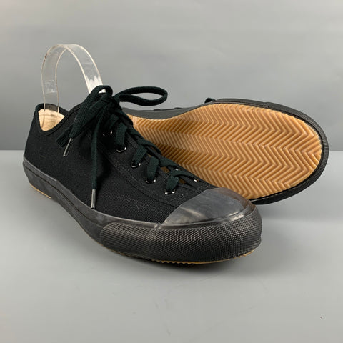 MOONSTAR Size 9 Black Canvas Low Top Sneakers