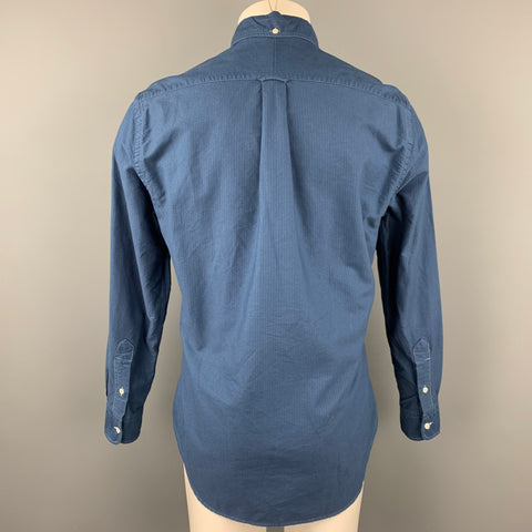 GITMAN VINTAGE Size M Navy Stripe Cotton Button Down Long Sleeve Shirt