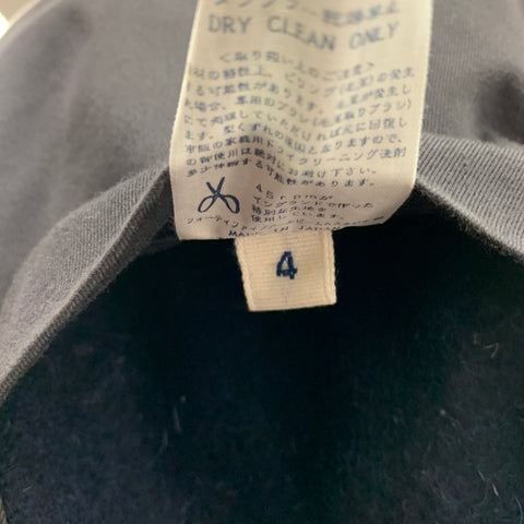45rpm Size L Navy Wool Patch Pockets Hooded Coat