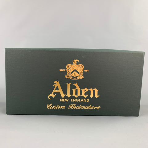 ALDEN Size 6.5 Dark Brown 5730S Kudu Leather Penny Loafers