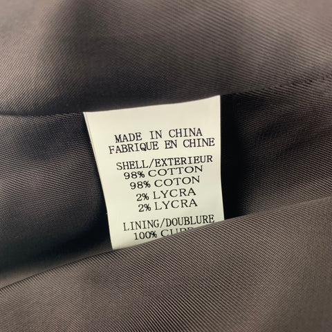 THEORY Size 40 Taupe Velvet Cotton Lyrca Notch Lapel Sport Coat