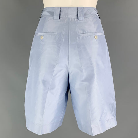 REAL CLOTHES Size 4 Light Blue Silk High Wasited Shorts