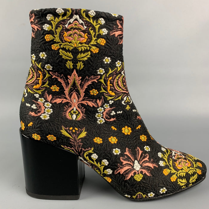 DRIES VAN NOTEN Size 6 Multi-Color Jacquard Ankle Boots