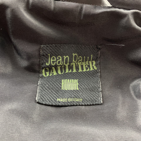 JEAN PAUL GAULTIER HOMME Chest Size 38 Red Solid Velvet Cropped Jacket