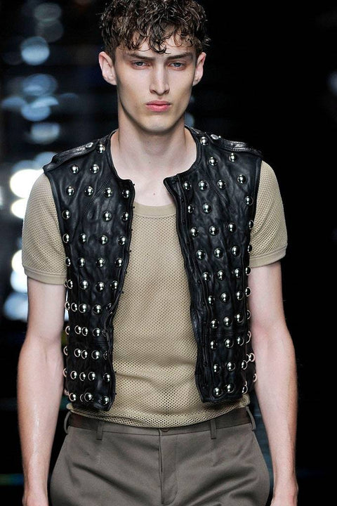 BURBERRY PRORSUM Spring 2011 Size L Khaki Mesh Cotton T-shirt