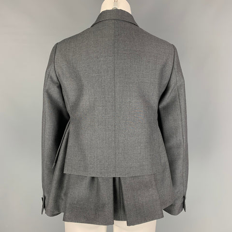 Noir KEI NINOMIYA Size M Grey Wool  Mohair Layered Jacket
