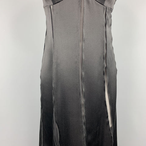 ALBERTA FERRETTI Taille 6 Robe de cocktail à panneau transparent en soie noire