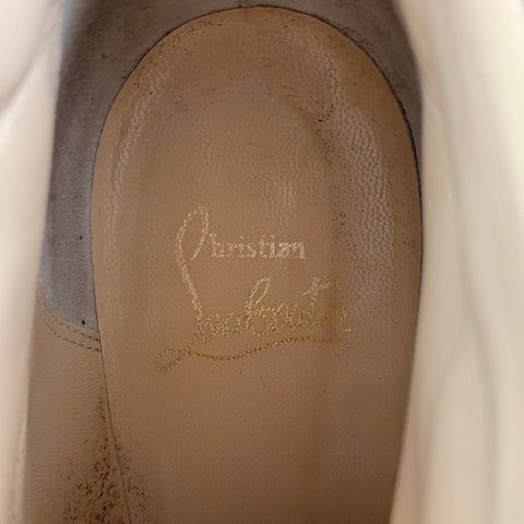 CHRISTIAN LOUBOUTIN Talla 10 Botas de cuña de ante marrón