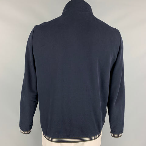 MONCLER Size XL Midnight Blue Quilted Polyamide Zip Up Jacket