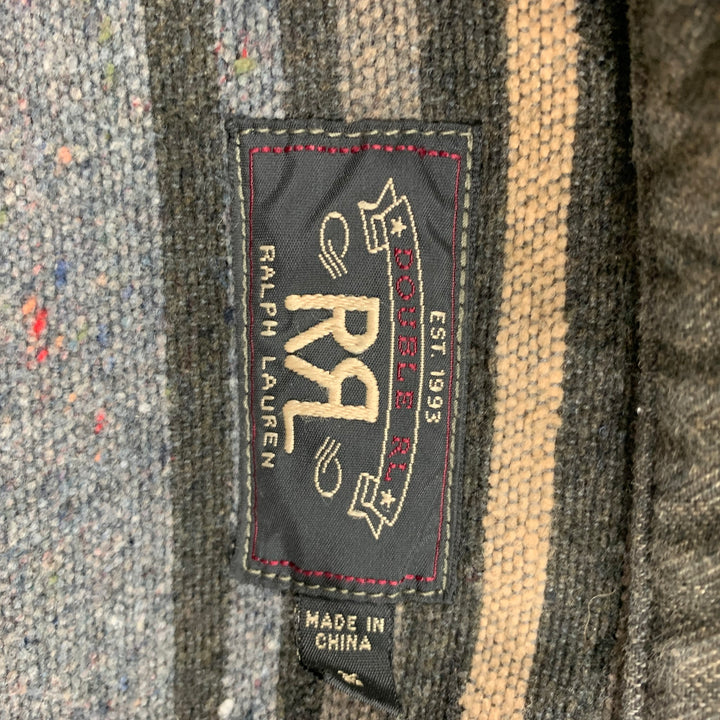 RRL by RALPH LAUREN Size XL Charcoal Herringbone Cotton Jacket