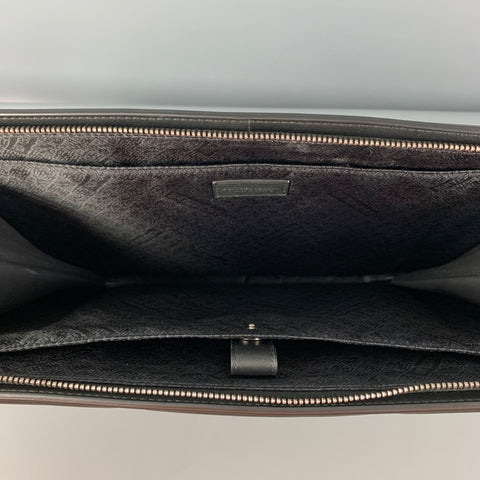 BOTTEGA VENETA Black Padded Leather Laptop Case
