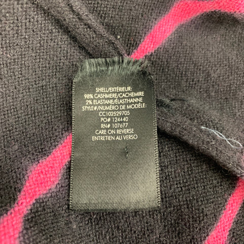 ALICE + OLIVIA Size XS Black Fuchsia Cashmere Pullover