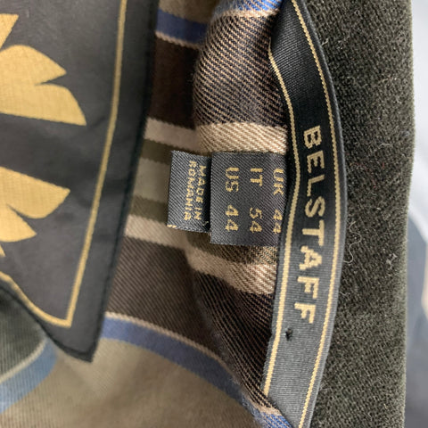 BELSTAFF Size 44 Navy Coated Cotton Utility Jacket