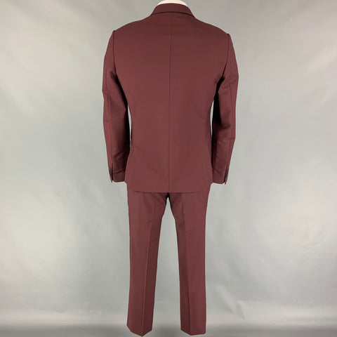 PAUL SMITH Kensington Fit Size 42 Regular Burgundy Wool Mohair Notch Lapel Suit