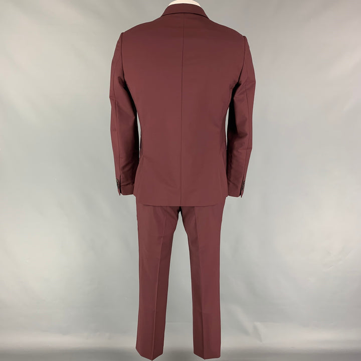 PAUL SMITH Kensington Fit Size 42 Regular Burgundy Wool Mohair Notch Lapel Suit