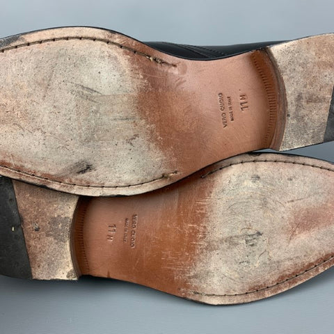 BARNEY'S NEW YORK Taille 11 Chaussures à lacets en cuir noir