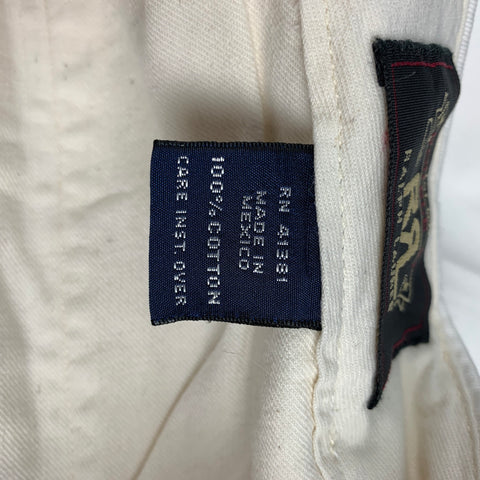 RRL by RALPH LAUREN Size 32 White Cotton Button Fly Casual Pants