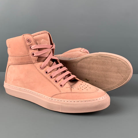KOIO Size 6 Pink Suede Perforated High Top Sneakers