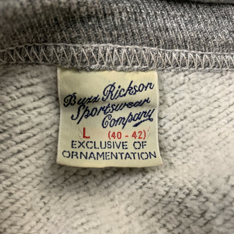 BUZZ RICKSON & CO. INC. Size L Grey Heather Cotton Crew-Neck Sweatshirt