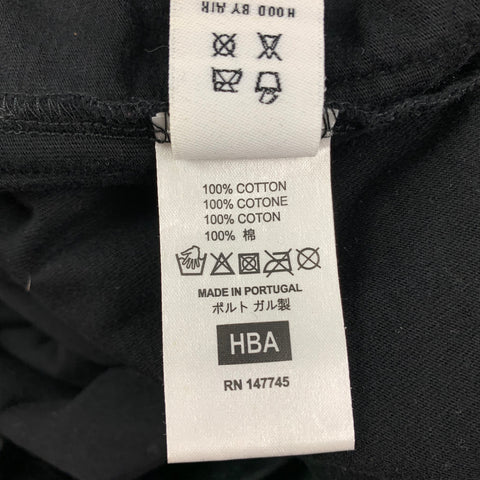 HOOD BY AIR Size S Black Graphic Cotton Long Sleeve T-shirt