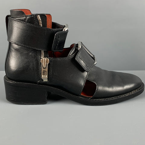 3.1 PHILLIP LIM Size 8 Black Cut Out Boots