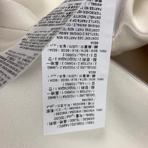 SAINT LAURENT Vestido de cóctel con corte sin tirantes y viscosa blanca talla 2