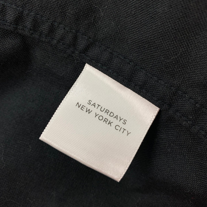 SATURDAYS NYC Size L Black Cotton Long Sleeve Shirt