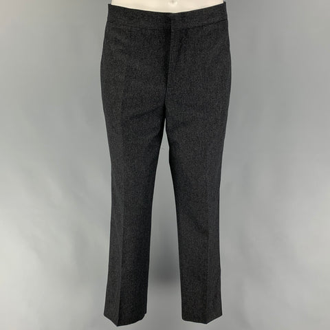 BRUNELLO CUCINELLI Size 38 Gray Black Wool Blend Tuxedo Suit